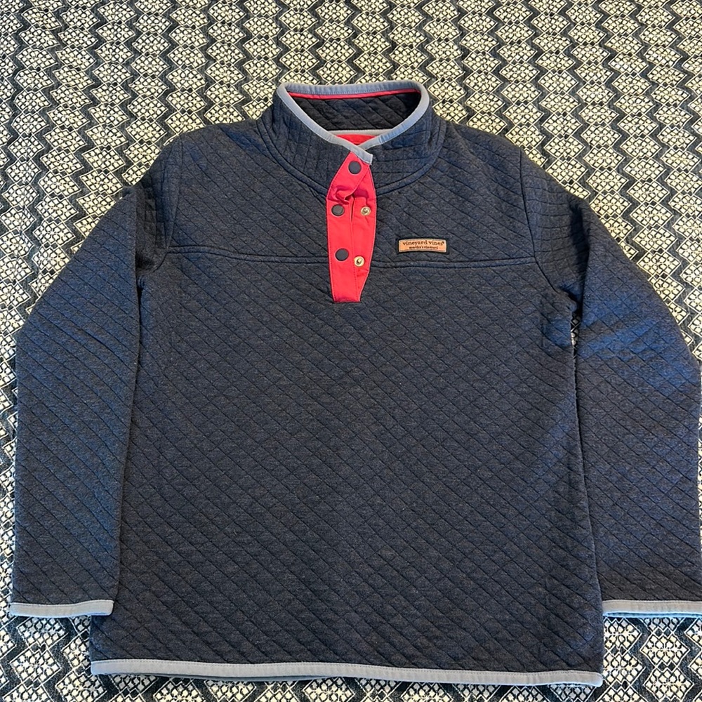 Vineyard Vines Diamond Quilted Snap Placket Shep Shirt size M (10/12)